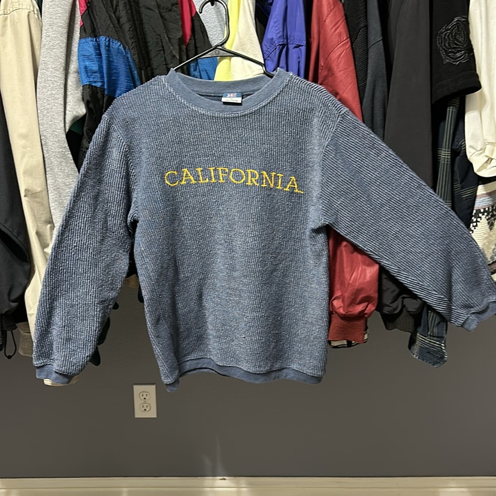 Y2k UC Berkeley California Corduroy Crewneck Sweatshirt
